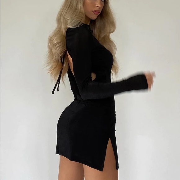 Montana Mini Black Dress Princess Polly - Picture 1 of 4